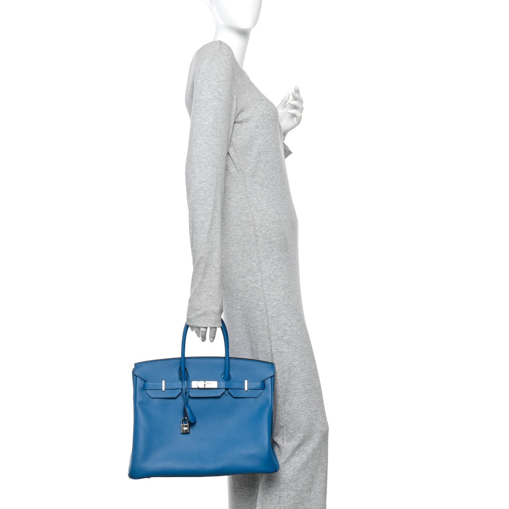 Epsom Birkin 35 Bleu Izmir