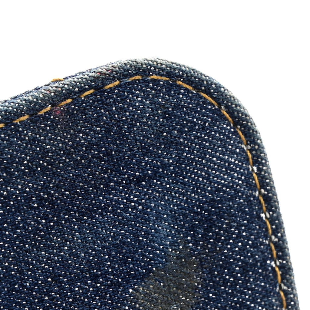 Denim Quilted Double You Mini Flap Blue Golden