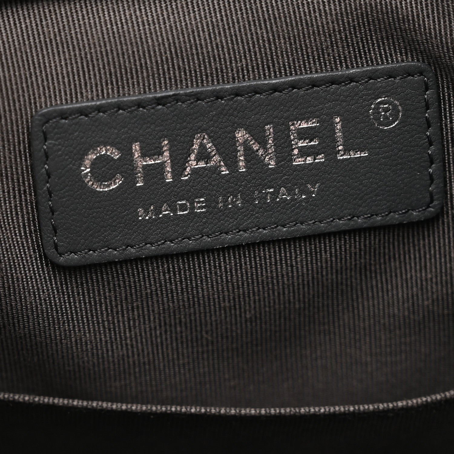Metallic Grained Goatskin Chevron Quilted Gabrielle Backpack Dark Silver Gold