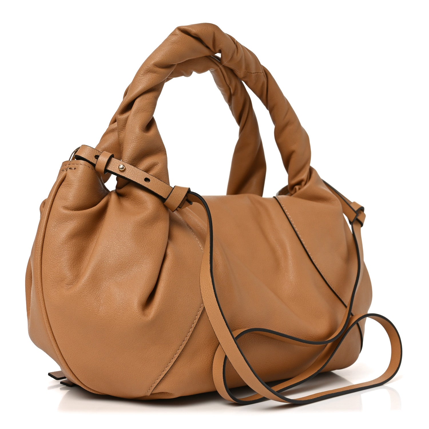 Calfskin Small Spy Dark Honey