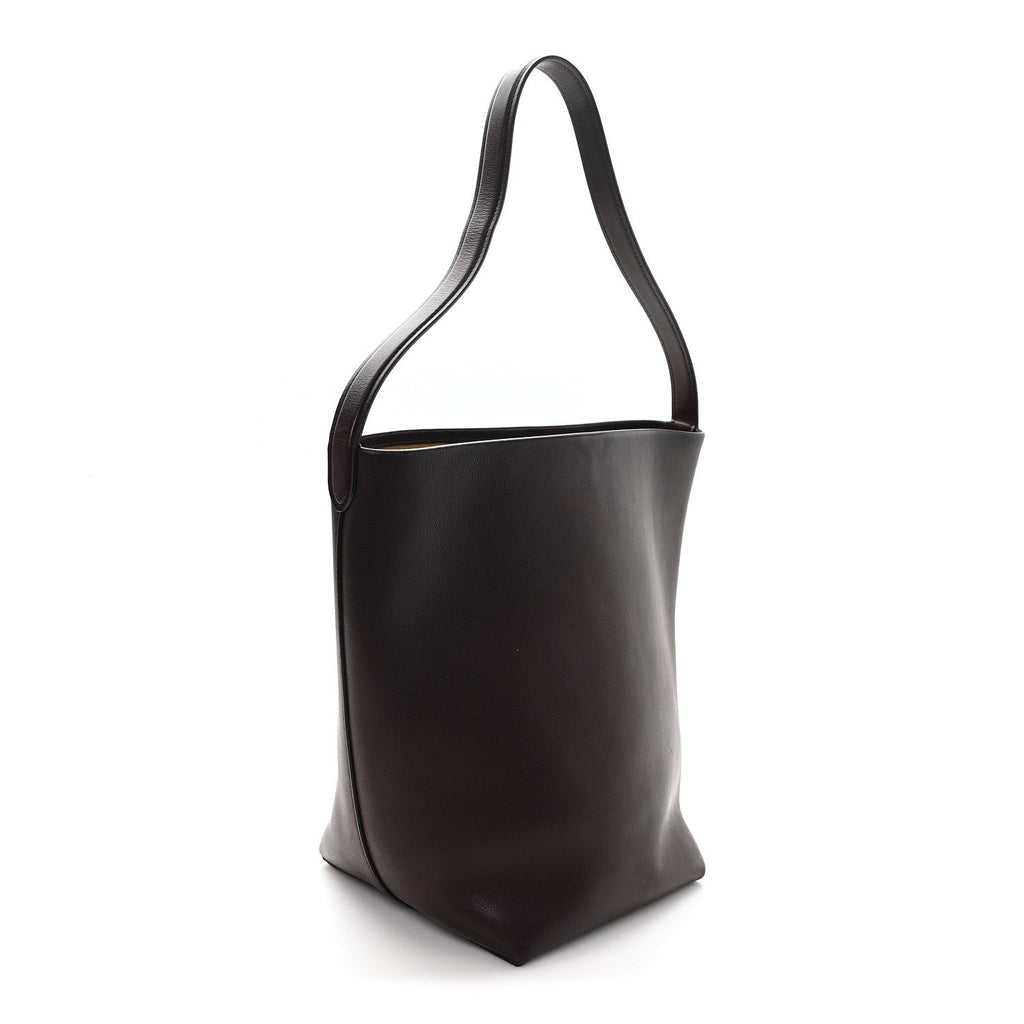 Polished Saddle Calfskin Medium N/S Park Tote Acajou
