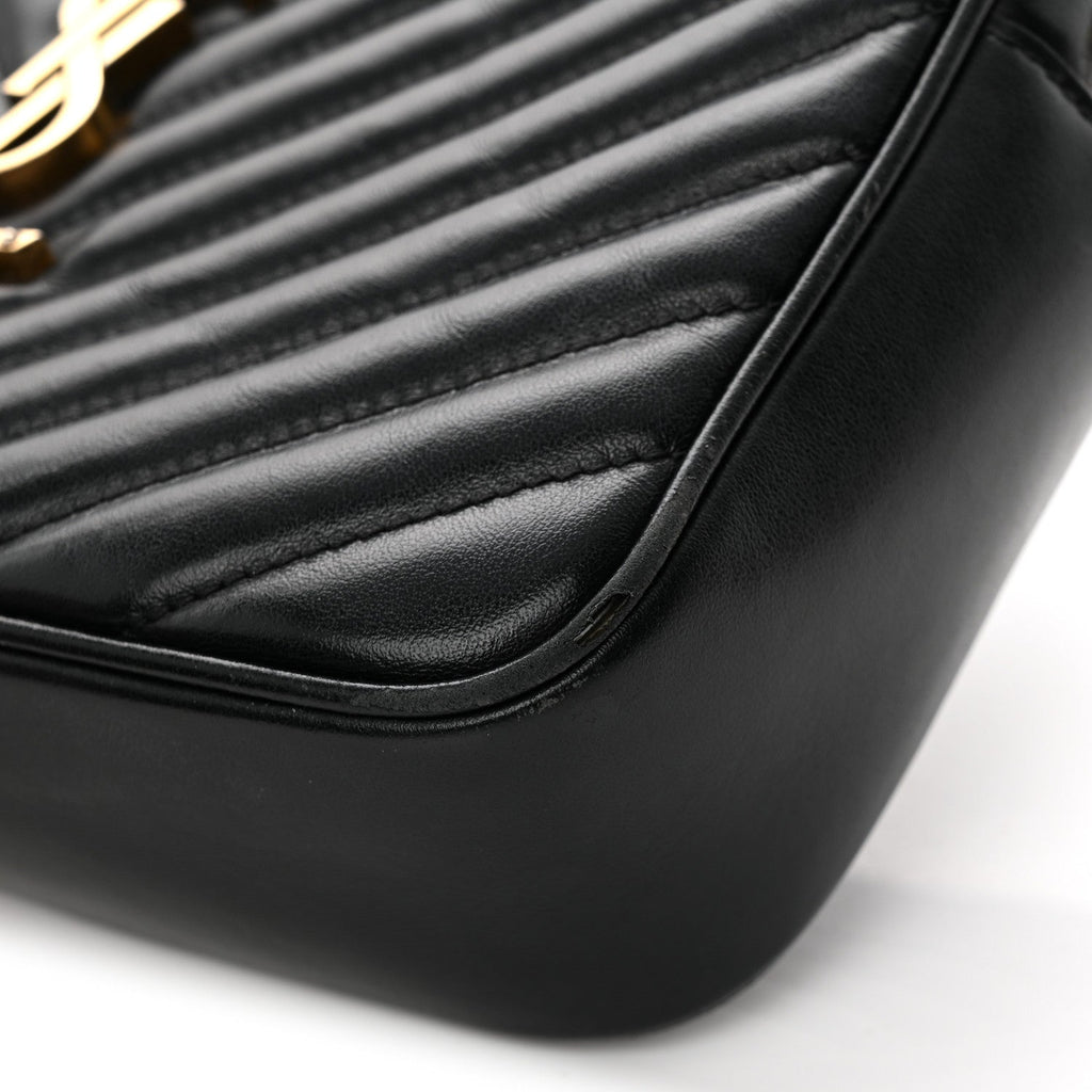 Calfskin Matelasse Monogram Lou Camera Bag Black