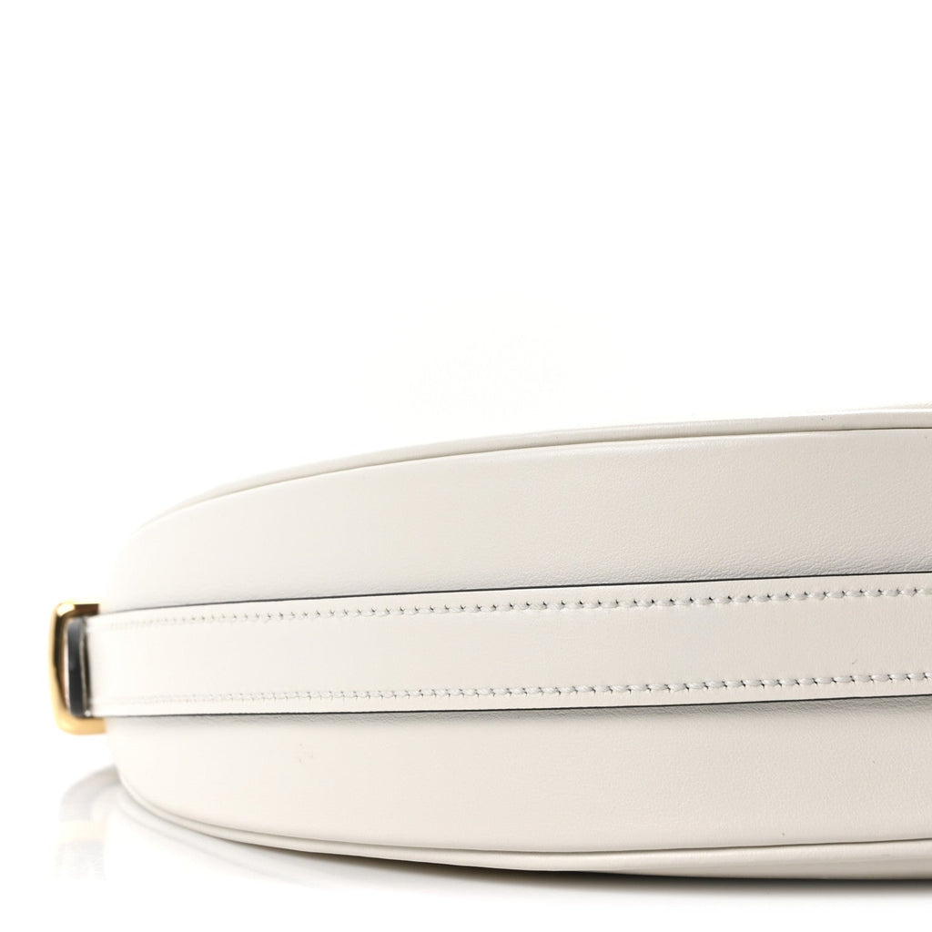 Soft Calfskin Arque Shoulder Bag White