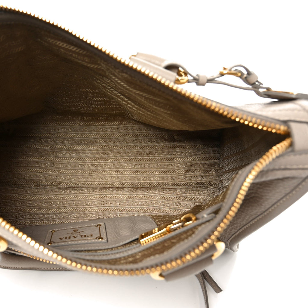 Vitello Daino Shopping Satchel Pomice