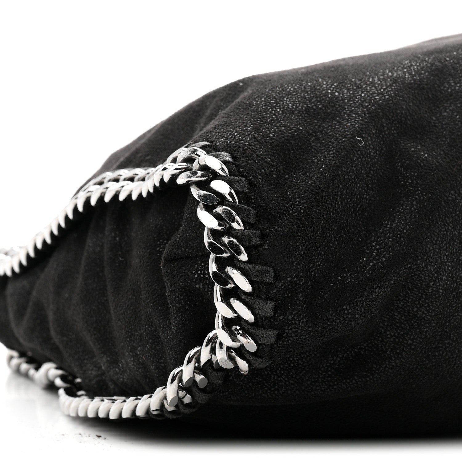 Shaggy Deer Small Falabella Fold Over Tote Black