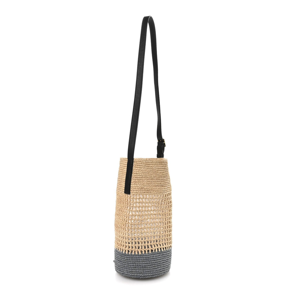 Raffia Small Billie Bucket Bag Natural