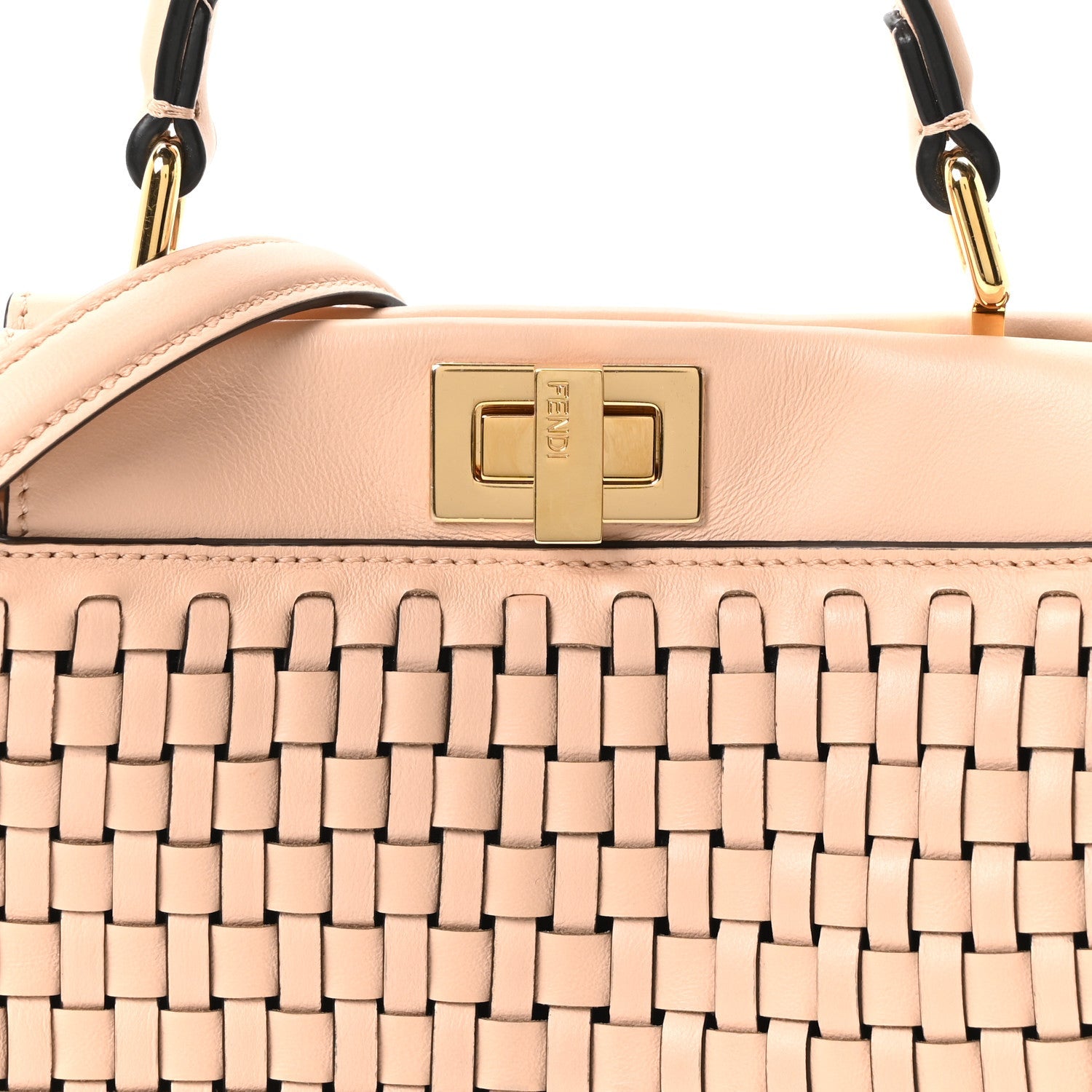 Vitello Grace Intreccio Mini Peekaboo Iconic Satchel Light Rose