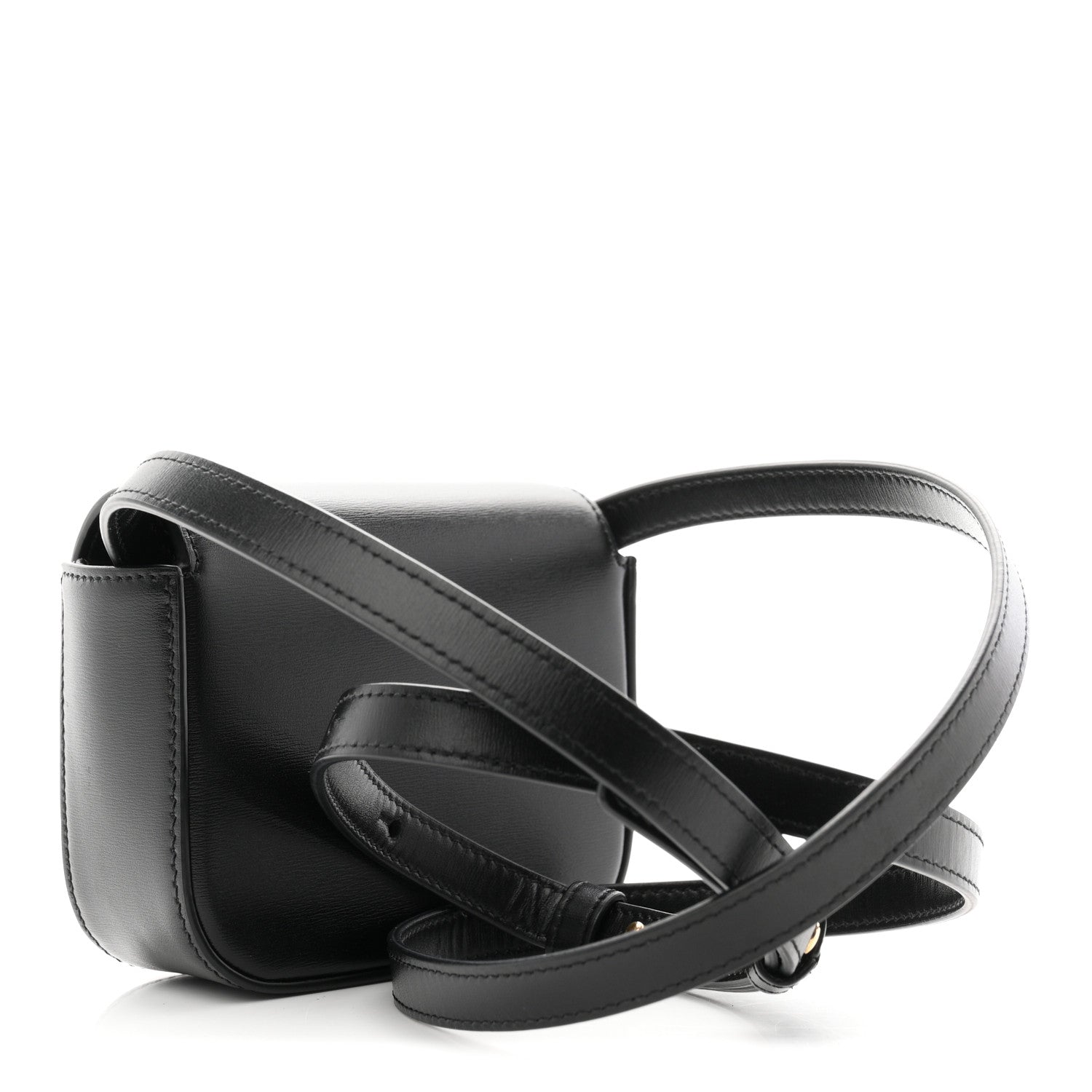 Shiny Calfskin Mini Claude Black