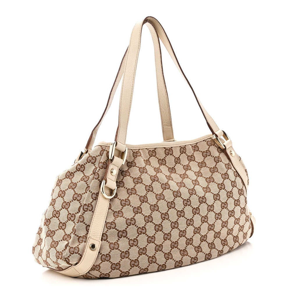 Monogram Medium Abbey Shoulder Bag Off White