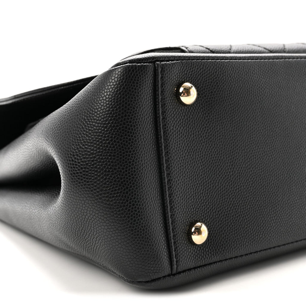Caviar Quilted Large Business Affinity Flap Black