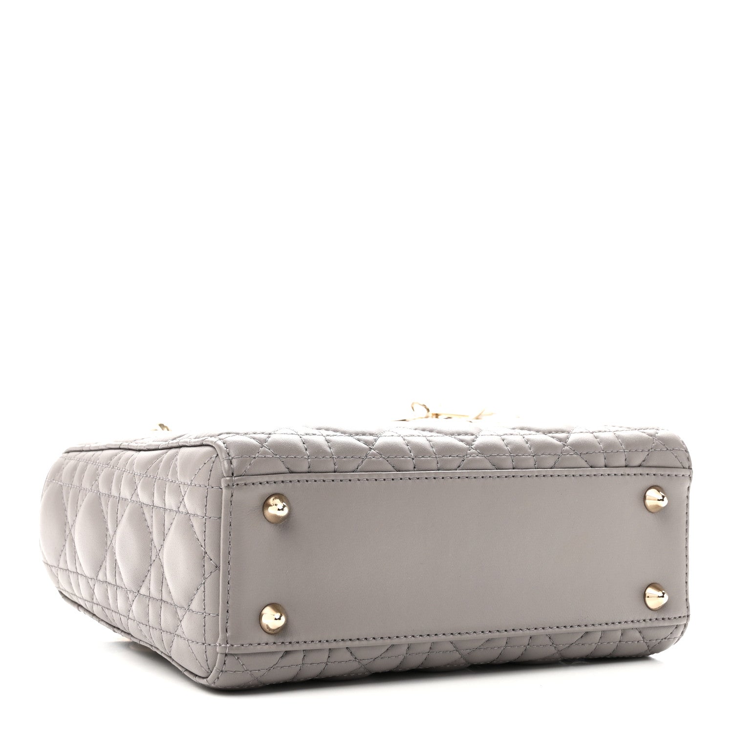 Lambskin Cannage Small Lucky Badges My Lady Dior Grey