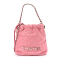 Shiny Calfskin Quilted Mini Chanel 22 Pink