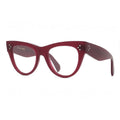 Celine Eyeglasses Cat Eye Full Rim, Burgundy Frame and Clear Demo Lenses Lens CL5003IN069