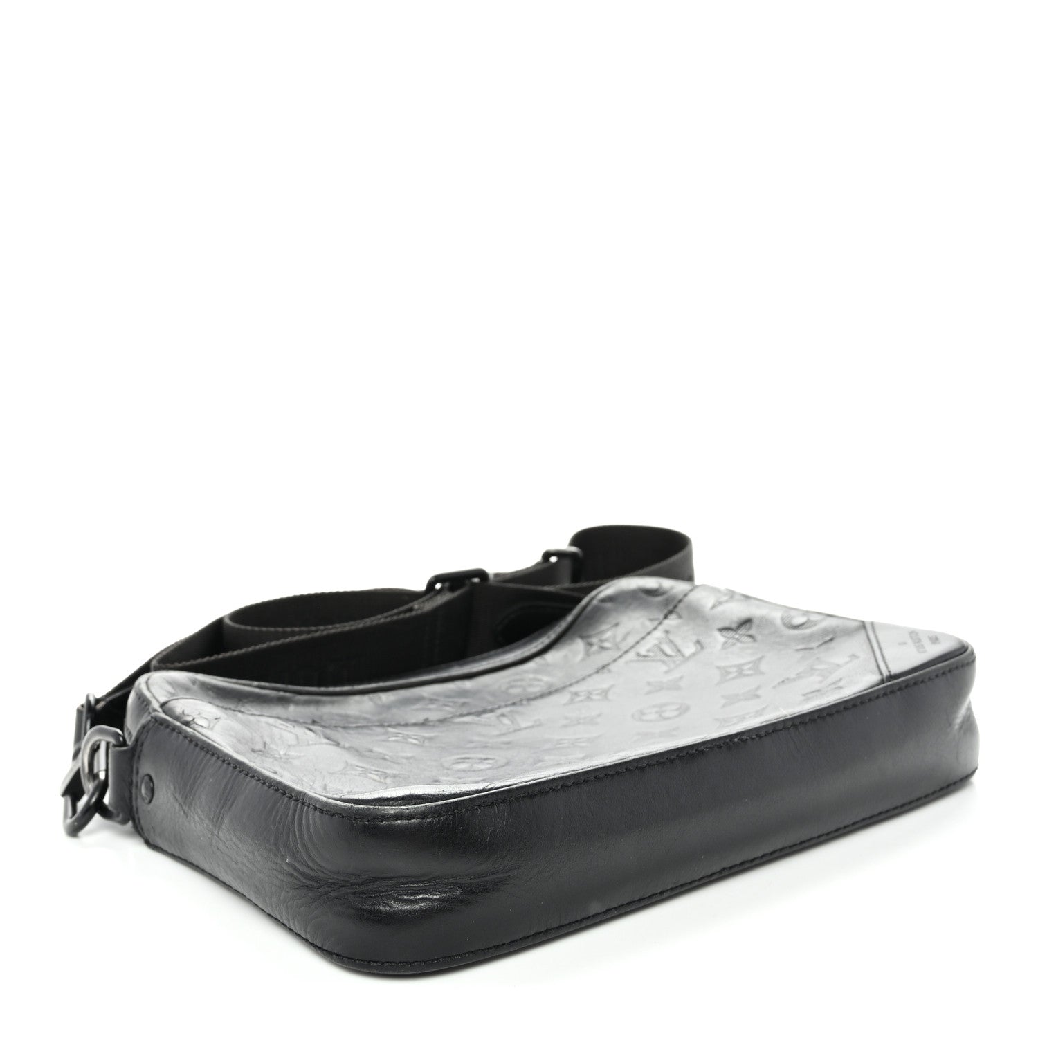 Calfskin Monogram Shadow Duo Messenger Black