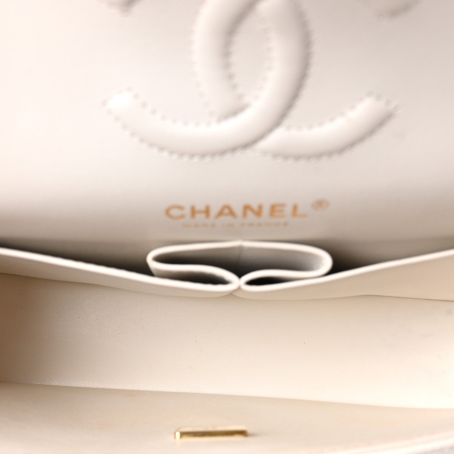 Caviar Quilted Small Double Flap White