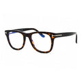Tom Ford Eyeglasses Square Full Rim, Dark Havana Frame and Clear Blue Light Block Lens FT5820-B052