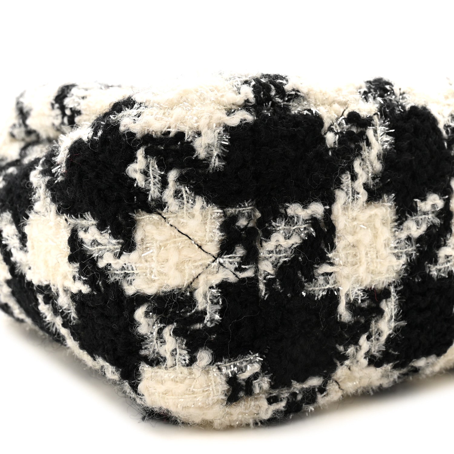Tweed Quilted Medium Chanel 19 Flap Black Ecru White