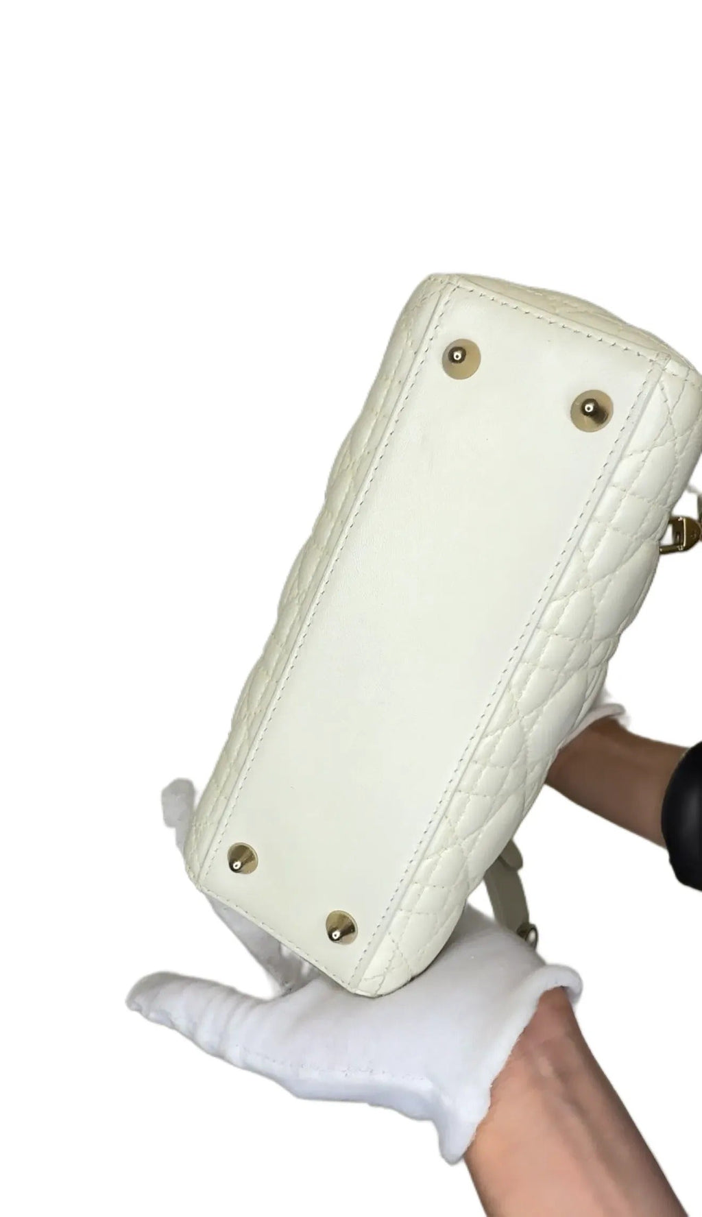 My lady dior leather handbag Dior White B7-28