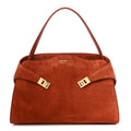 Suede Large Hug Soft Shoulder Bag Brick