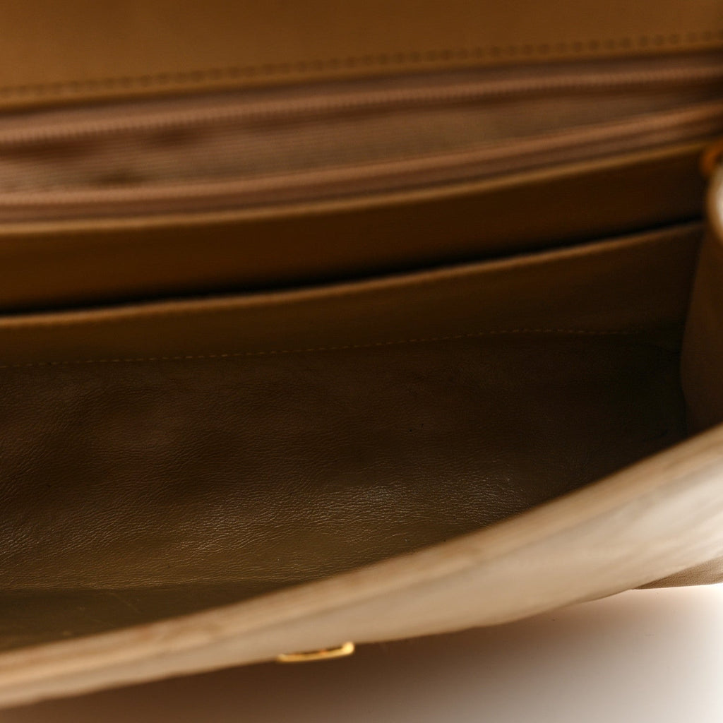Lambskin Quilted Envelope Flap Beige