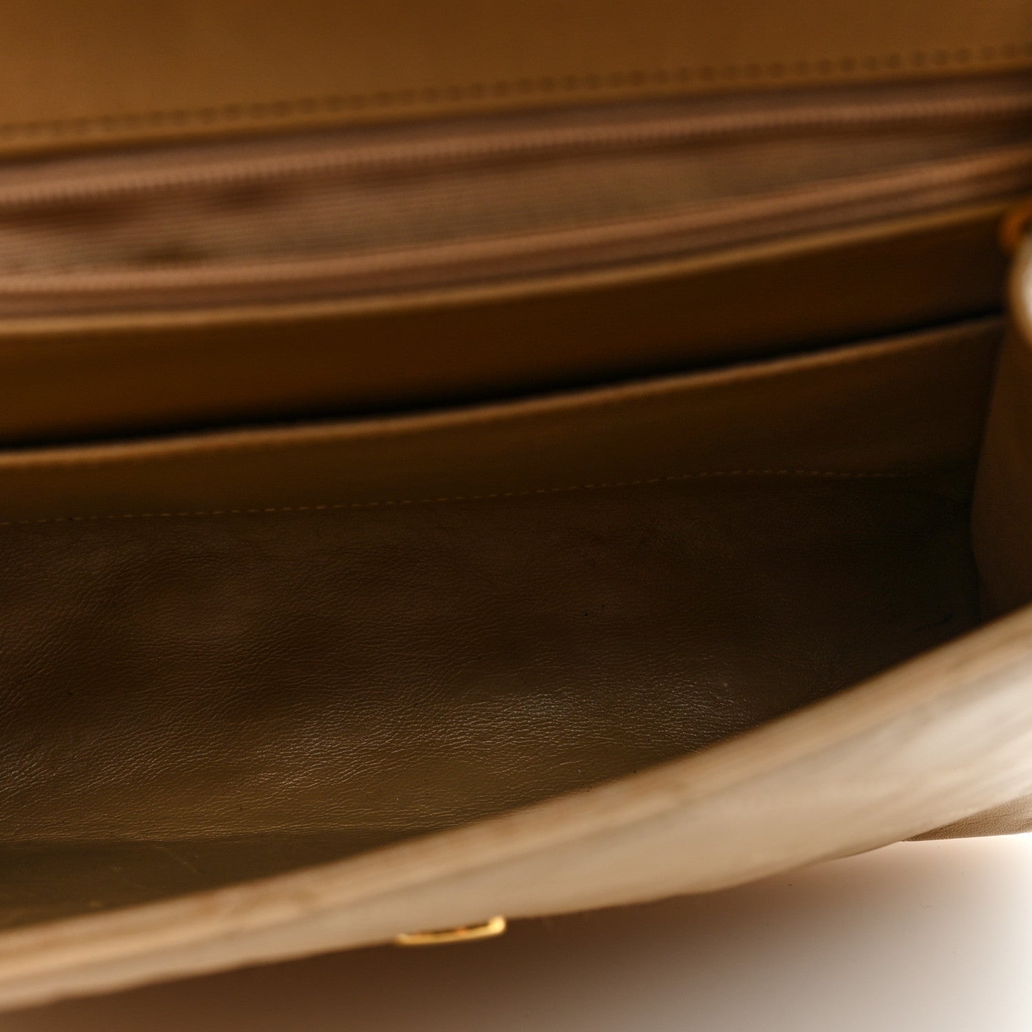 Lambskin Quilted Envelope Flap Beige