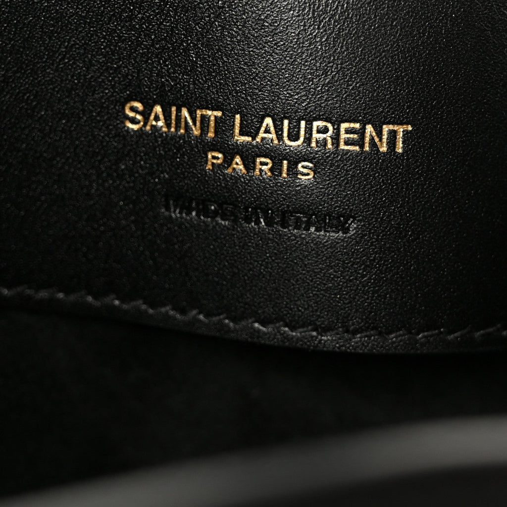 Shiny Calfskin Le 37 Mini Bucket Bag Black