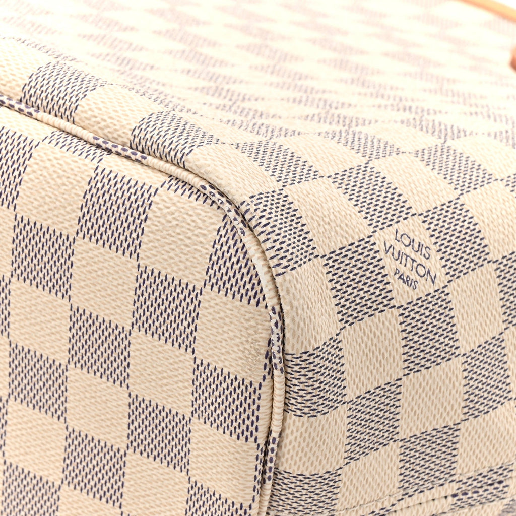 Damier Azur Neo Neverfull MM Rose Ballerine