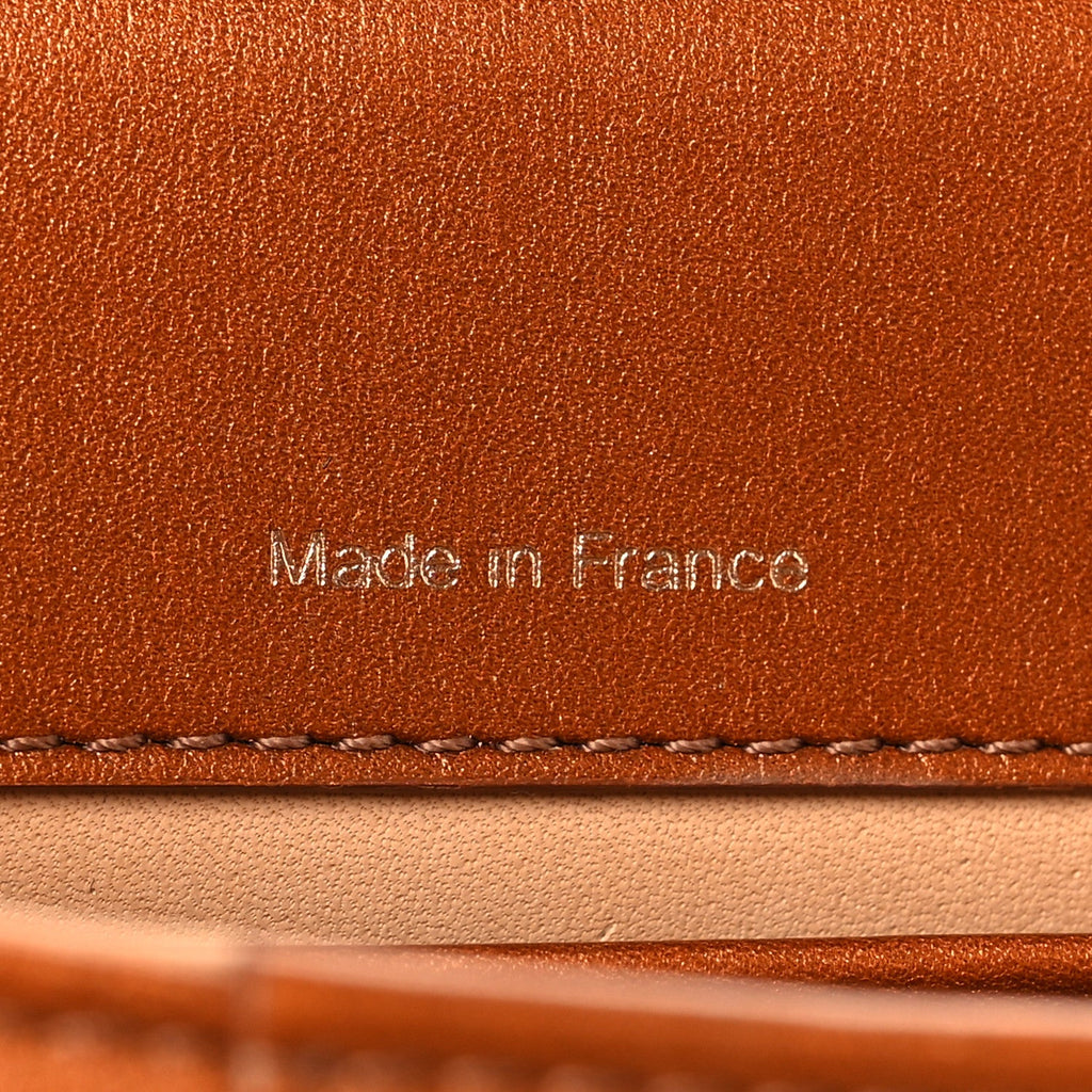 Box Calfskin Mini Brillant Satchel Bronze
