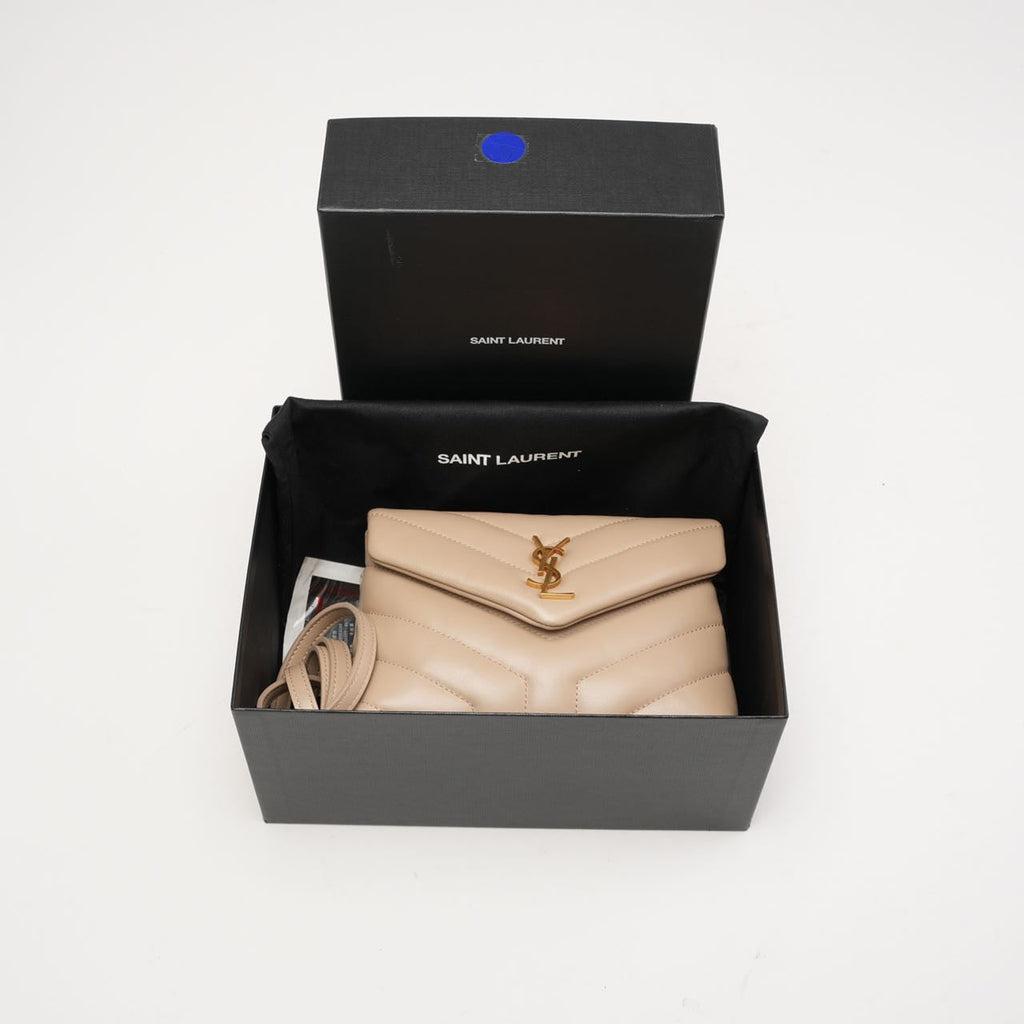 Saint Laurent LouLou Toy Crossbody Leather Dark Beige 2020