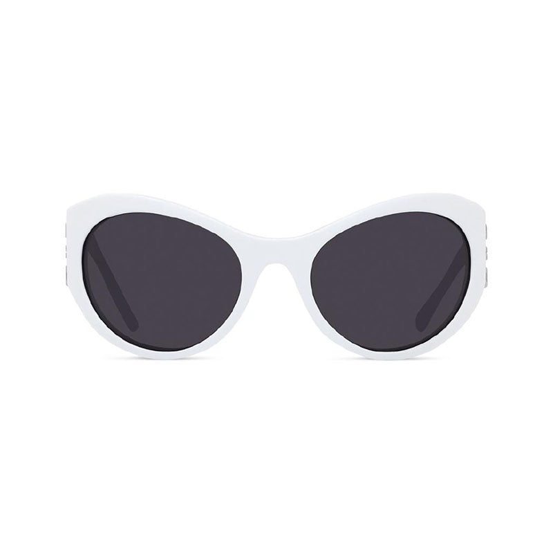 Givenchy Sunglasses Oval Full Rim, Shiny Black/Gold Frame and Grey Lens GV40073I01A