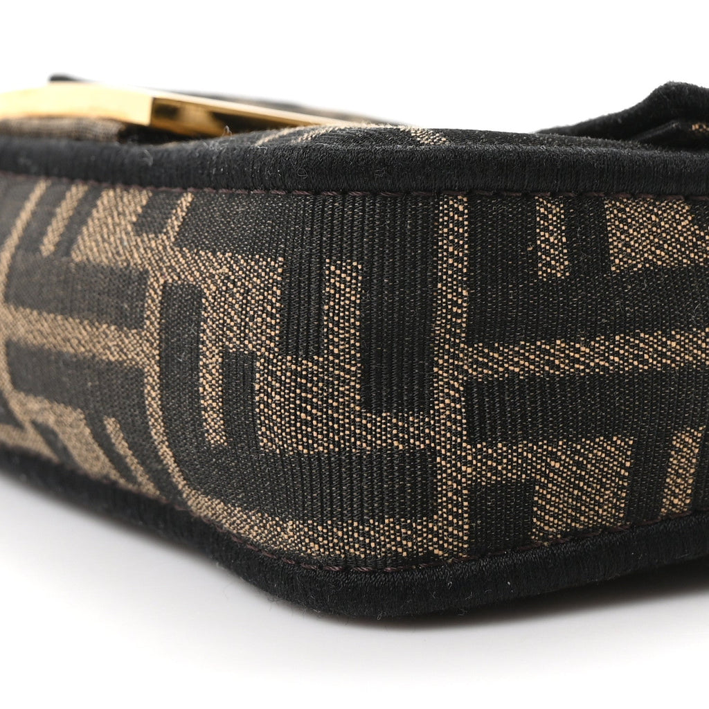 Fabric Jacquard FF 1974 Mini Baguette Tobacco Moro Black