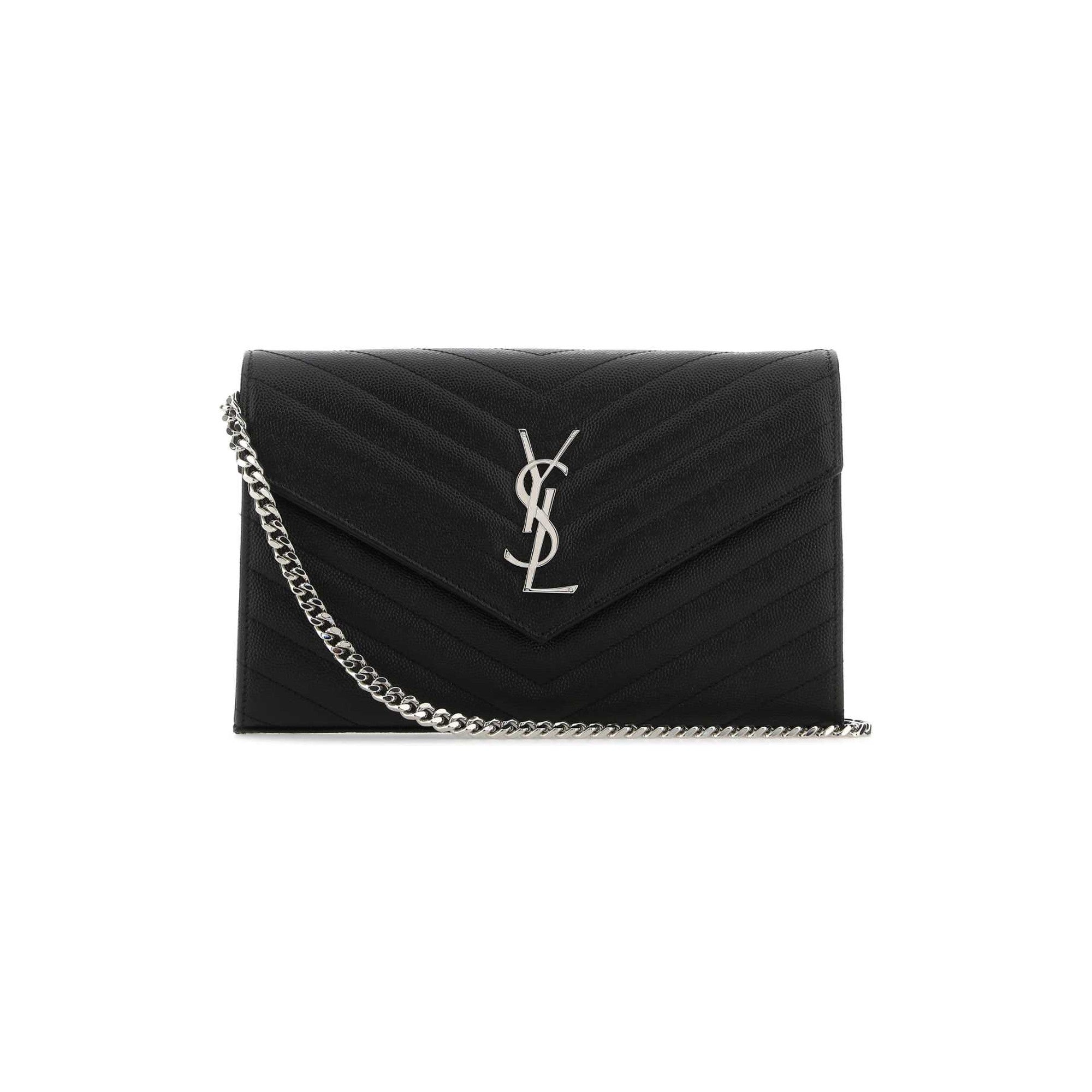 CLASSIC CASSANDRE CHAIN WALLET IN GRAIN DE POUDRE LEATHER