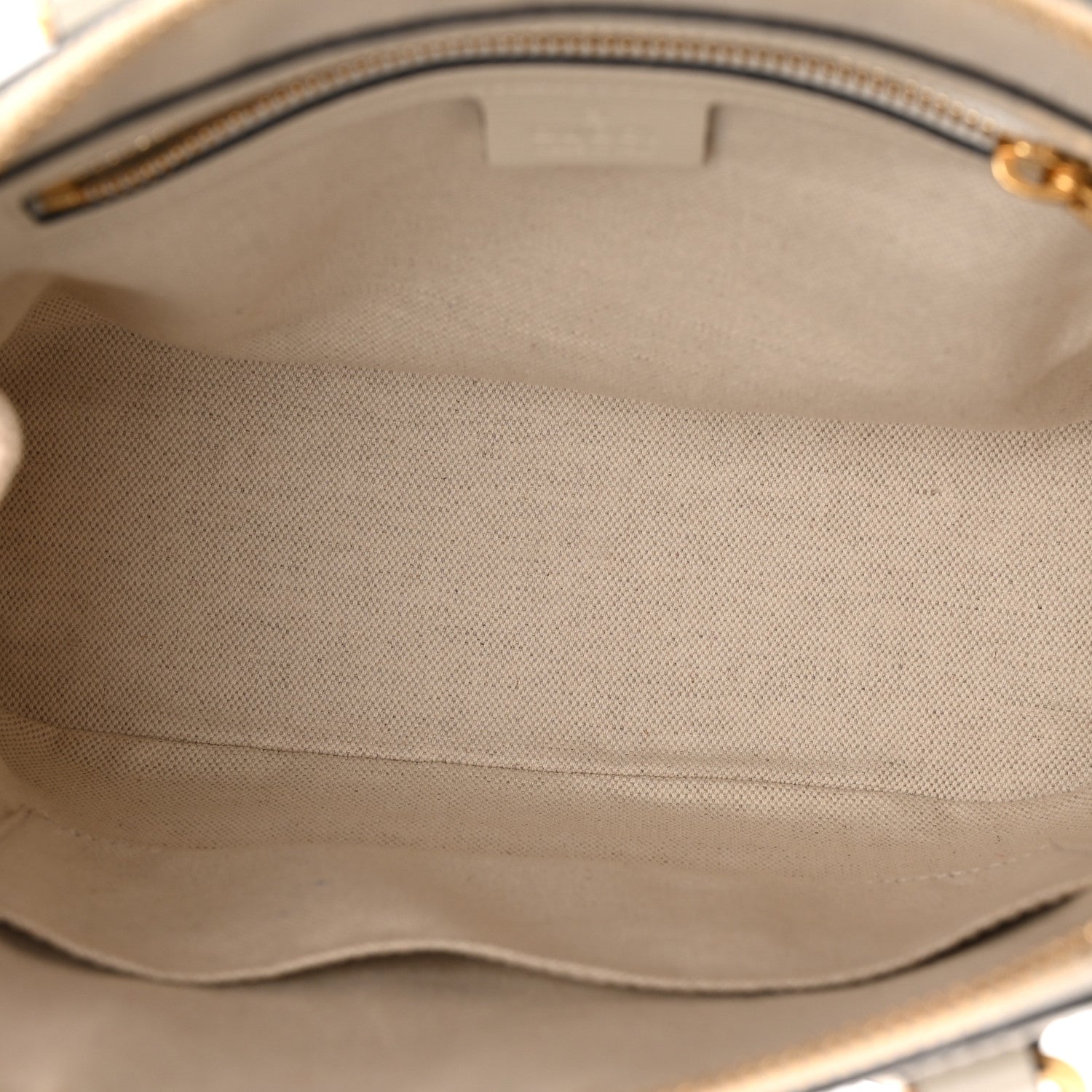 GG Supreme Monogram Azalea Calfskin Small Horsebit 1955 Top Handle Bag Beige Ebony Mystic White