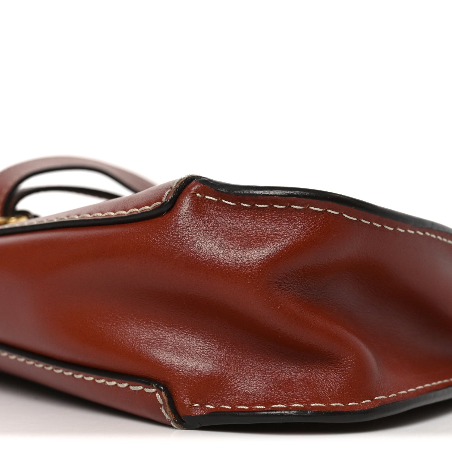 Calfskin Marcie Top Handle Bag Sepia