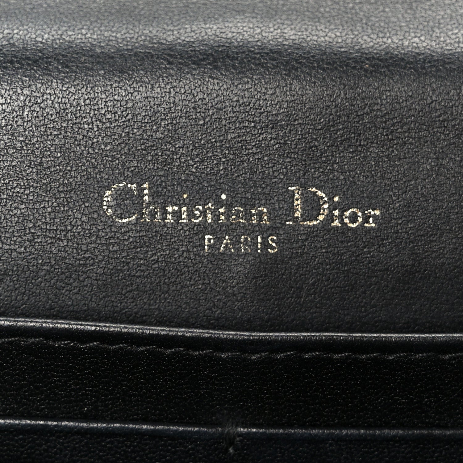 Lambskin Cannage Chain My Dior Daily Chain Pouch Black