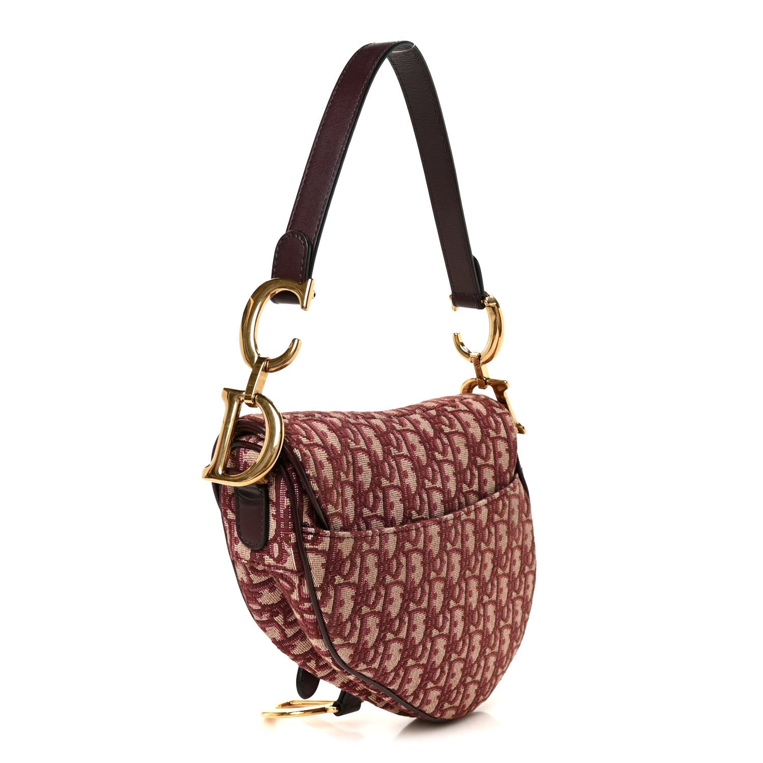 Oblique Saddle Bag Burgundy