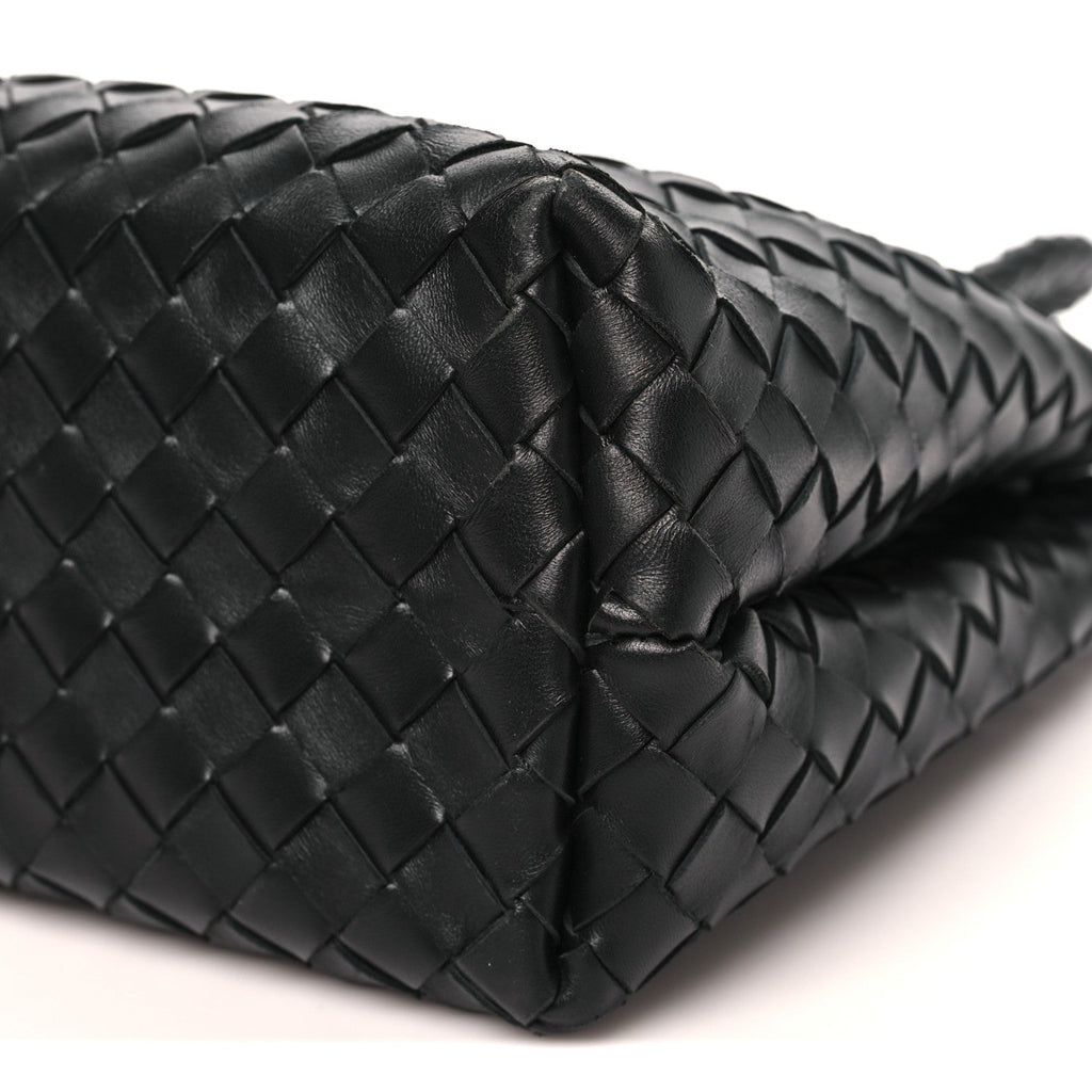 Nappa Intrecciato Medium Andiamo Shoulder Bag Black