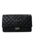 Aged Calfskin Quilted 2.55 Reissue 227 Flap Black