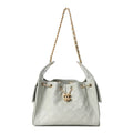 Caviar Quilted Small Chanel 25 Handbag Light Green