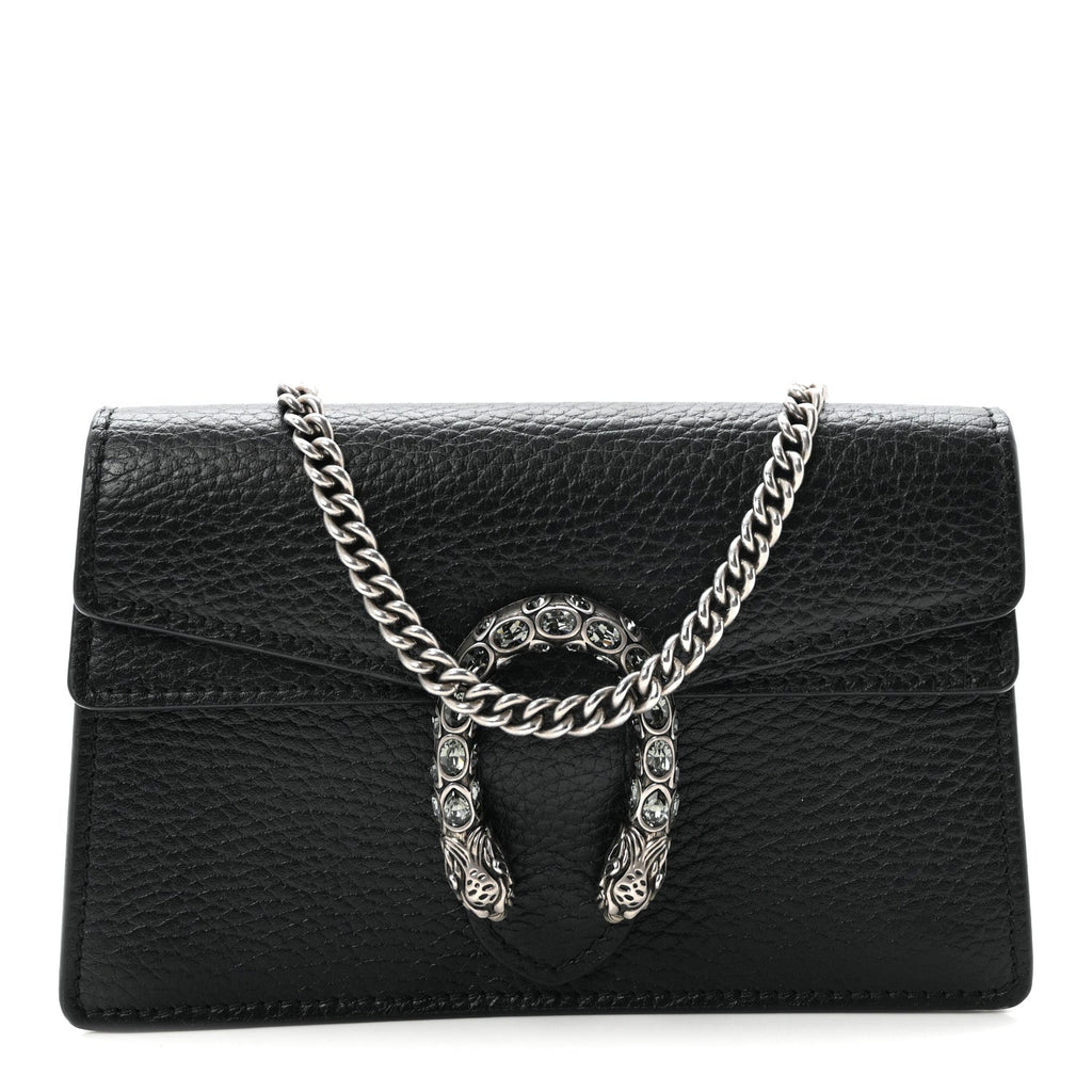 Calfskin Super Mini Dionysus Shoulder Bag Black