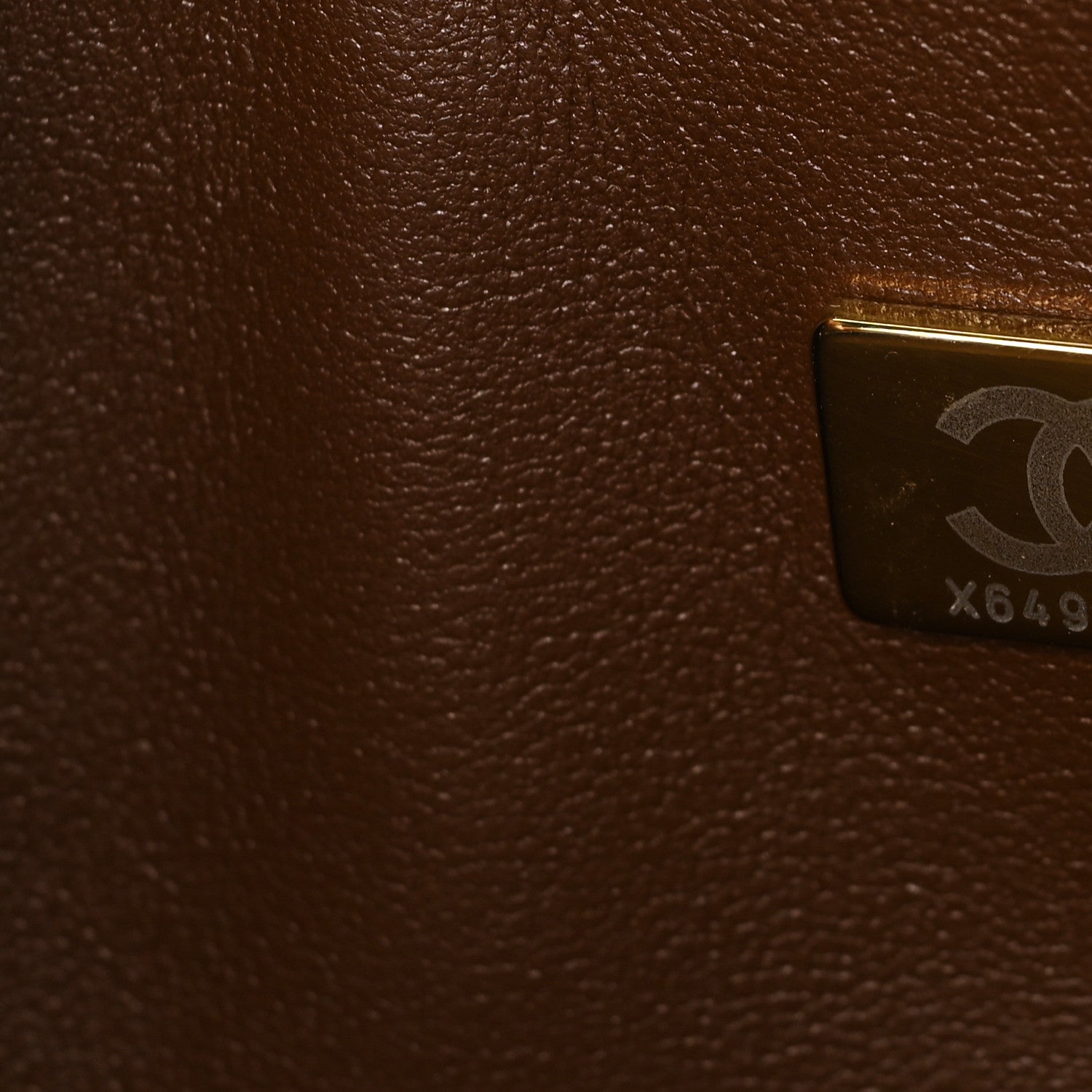 Lambskin Quilted Small Double Flap Dark Brown