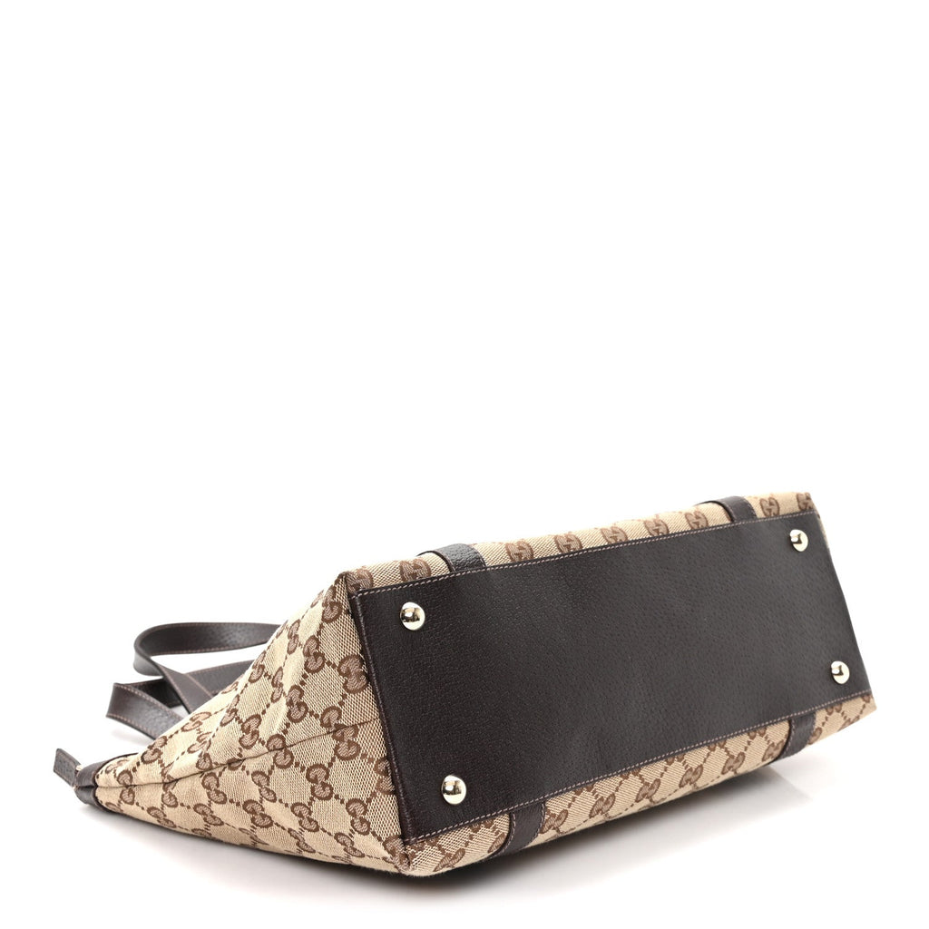Monogram Medium Abbey Tote Dark Brown