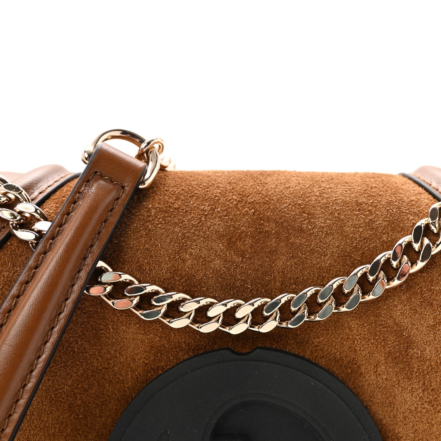 Suede Calfskin Blondie Medium Shoulder Bag Light Brown