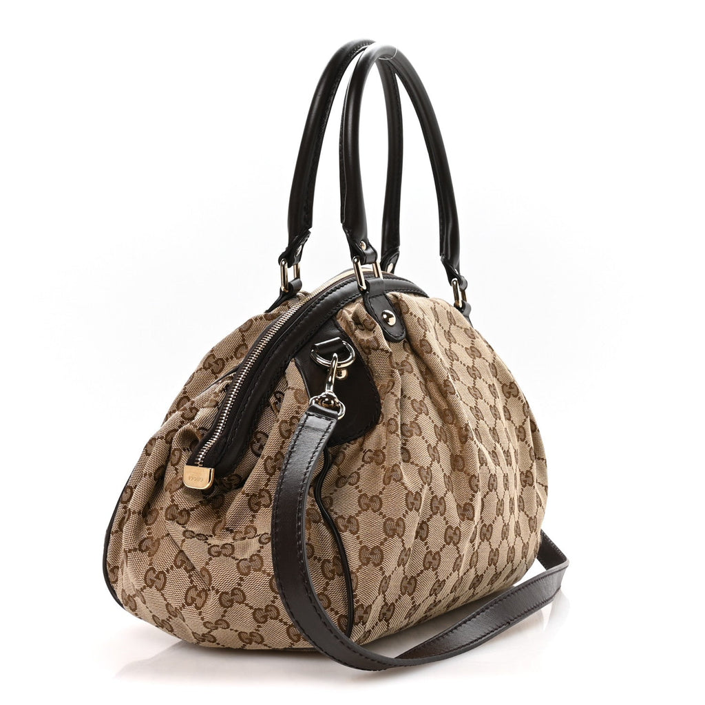 Monogram Medium Sukey Boston Bag Brown