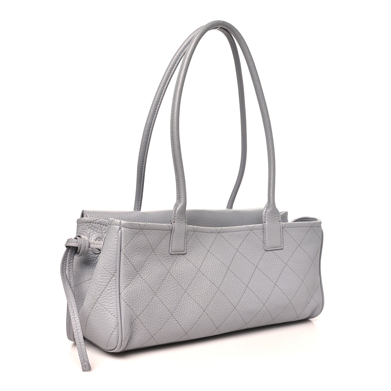 Grained Calfskin Urban Essentials Small Shopping Bag Grey