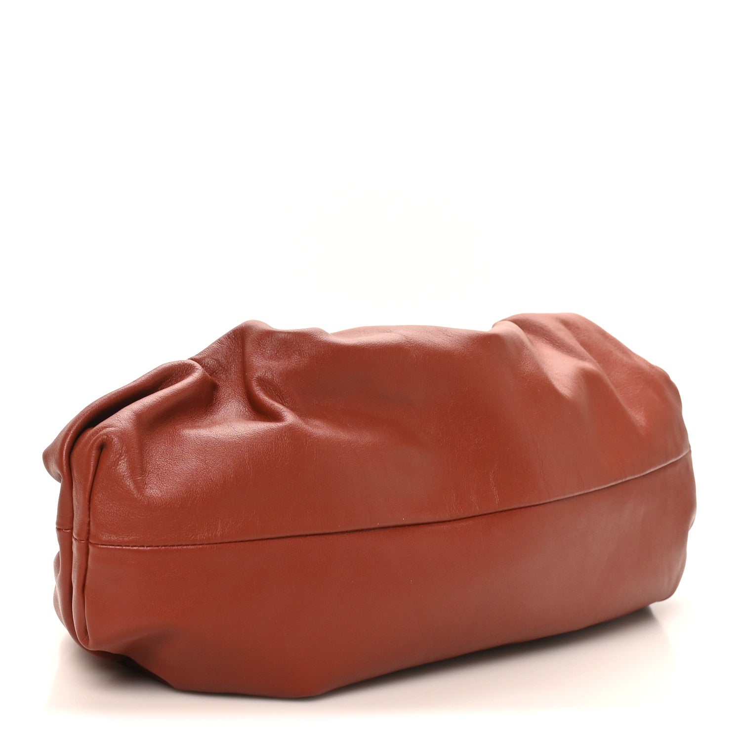 Smooth Butter Calf The Pouch Oversized Clutch Rust