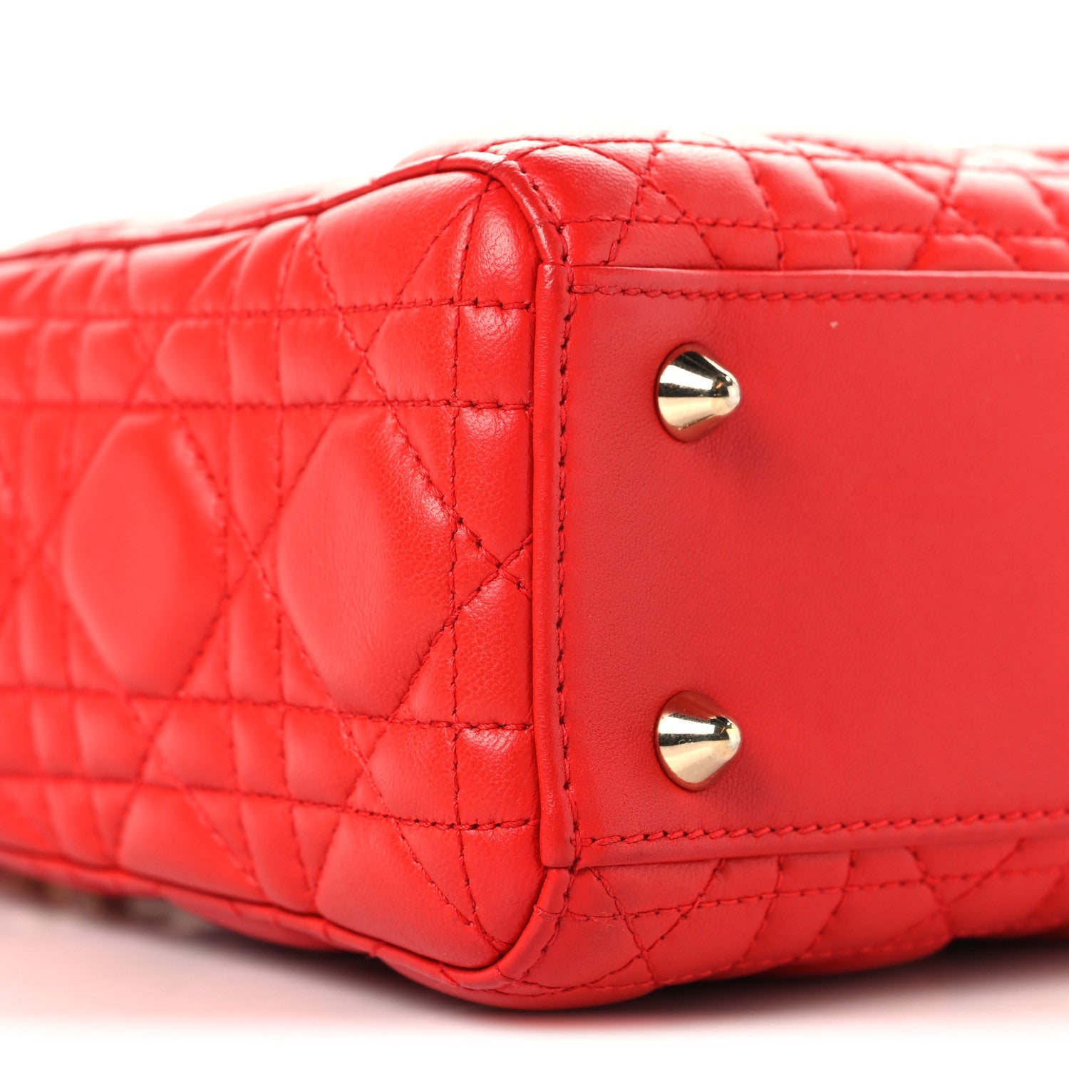 Lambskin Cannage Small My ABCDior Lady Dior Red