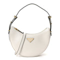 Soft Calfskin Arque Shoulder Bag White