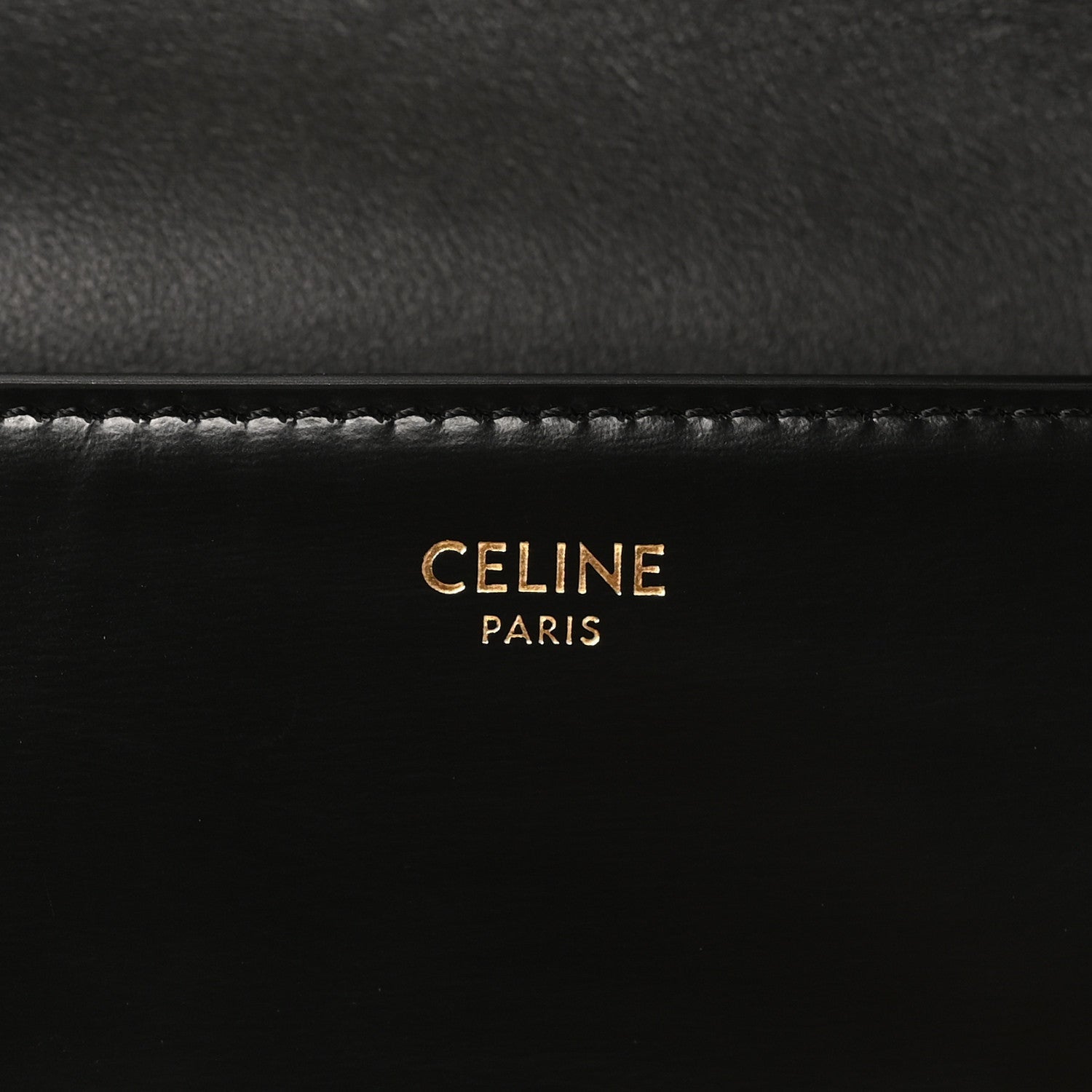 Shiny Calfskin Triomphe Shoulder Bag Black