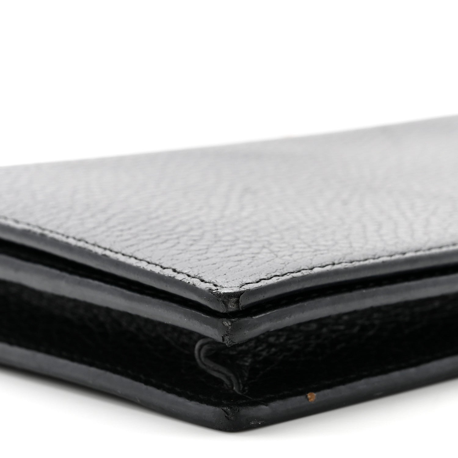 Dollar Calfskin Medium Betty Chain Wallet Black